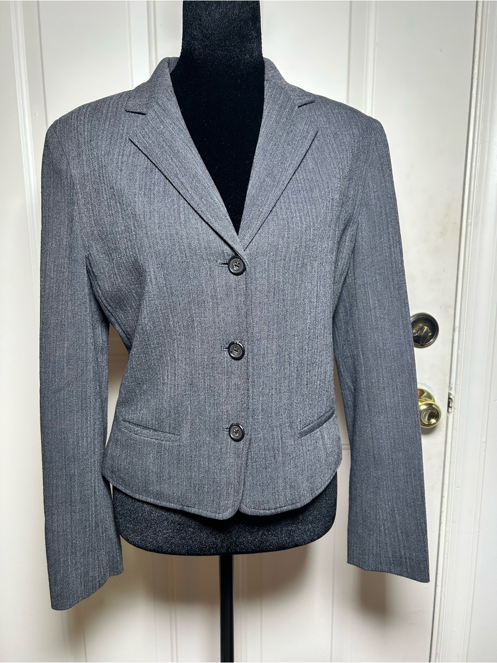Ralph Lauren Heather Gray Pinstripe Blazer